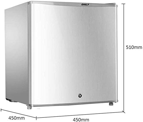 Congelador de una sola puerta mini refrigerador compacto con la cerradura - Silent ahorro de energía Oficina for/Ap/Piso - rack desmontable - Almacenamiento pequeña maquina expendedora Refrigerado
