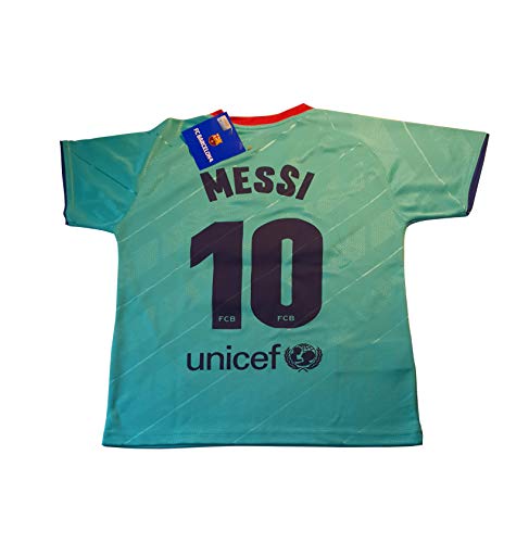 Conjunto Camiseta y pantalón 3ª equipación FC. Barcelona 2019-20 - Replica Oficial con Licencia - Dorsal 10 Messi - Niño Talla 8