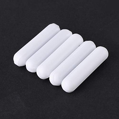 Conjunto de barras de agitación de laboratorio 5 piezas PTFE Mezclador de agitador magnético Spinner de laboratorio Tipo-C Blanco para uso en laboratorio Mezclador magnético(C7*30mm)
