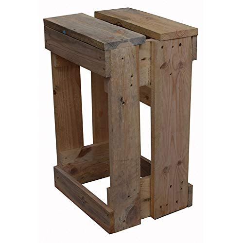 Conjunto de Mesa y Taburetes hecho a mano con madera de Palets para Bares & Terrazas & Patio & Exterior & Interior