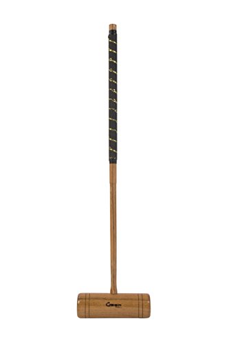 Conjunto para croquet (6 jugadores, con 2 tamaños de mazos 2 x 34" y 4 x 38", 6 bolas compuestas, 6 argollas de acero, martillo, pinzas, banderas y estaca de centro, en bolsa de nylon de transporte)