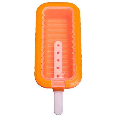 Conquror - 4 moldes de silicona para hacer helados de hielo/polos con zumo congelado naranja