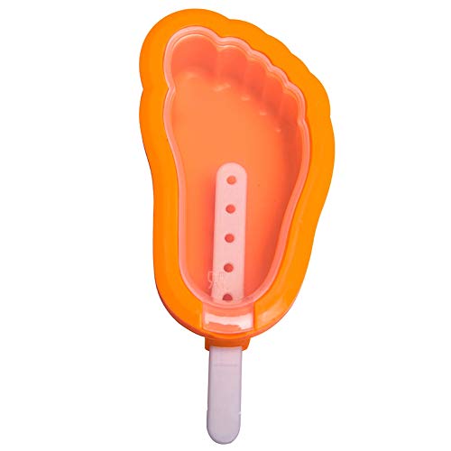 Conquror - 4 moldes de silicona para hacer helados de hielo/polos con zumo congelado naranja