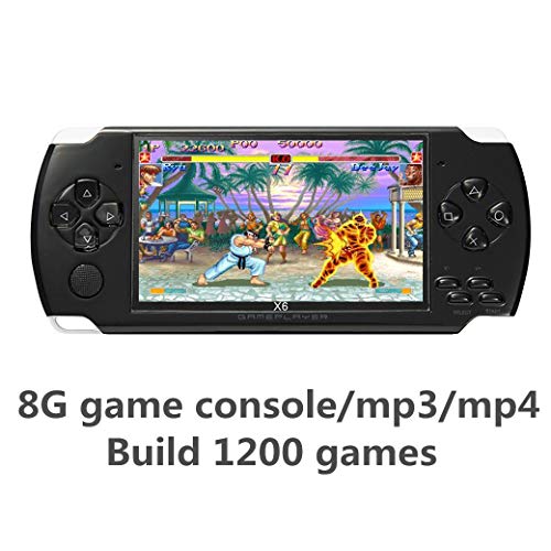 Consola de juegos portátil JXD de 4.3 pulgadas y 8GB incorporada en 1200 + juegos de video reales para juegos gba/gbc/sfc/fc/smd juegos mp3/mp4/mp5 DV/DC (negro)