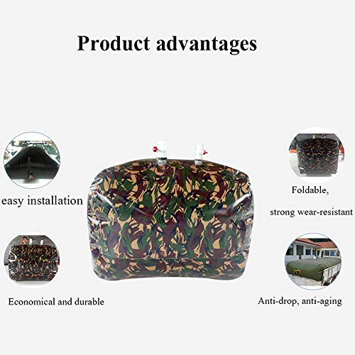 Contenedor de almacenamiento de agua al aire libre de gran capacidad, Tipo plegable con grifo Bolsa de agua flexible resistente al desgaste, Cubo de almacenamiento de riego resistente a la sequía