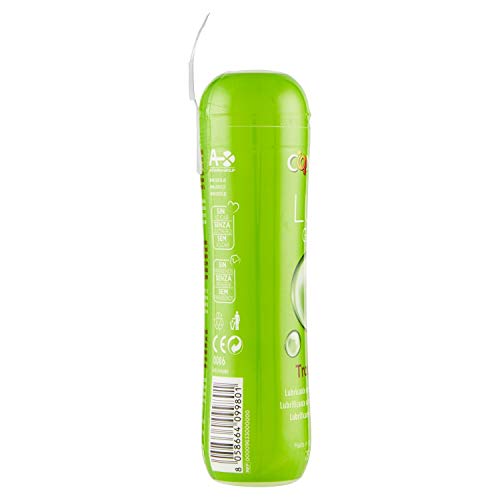Control Lub Gel Tropical Gel lubricante con aroma a fruta de la pasión, Base acuosa, Compatible con el preservativo, Hipoalergénico, sin azúcar, No mancha, Color Transparente, 75 ml