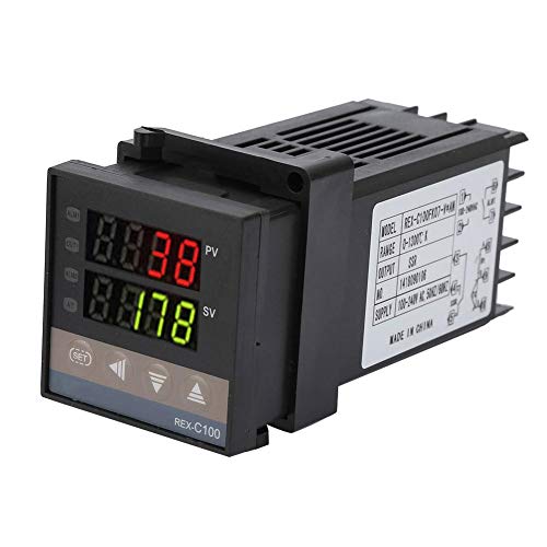 Controlador de Temperatura 0 ℃ ~ 1300 ℃ Alarma REX-C100 Digital LED PID Termostato Kit AC110V-240V