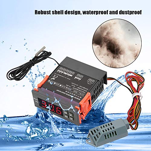 Controlador digital de humedad de aire WH8040 Rango 1% -99% HR HM-40 Sensor de alta precisión CA 220 V para humidificador deshumidificador con sensor de temperatura Sonda