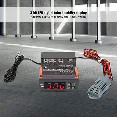 Controlador digital de humedad de aire WH8040 Rango 1% -99% HR HM-40 Sensor de alta precisión CA 220 V para humidificador deshumidificador con sensor de temperatura Sonda