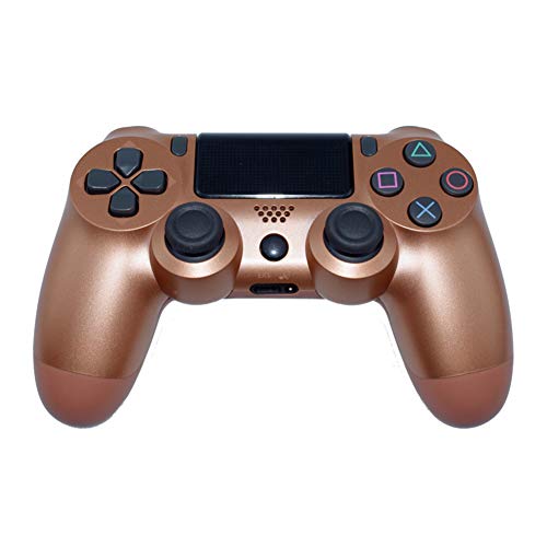 Controlador inalámbrico para PS4, Gamepad de 600 mAh con función de vibración y luces LED para Playstation 4 / PS4 Pro/Slim, 162 * 52 * 98 mm,Copper