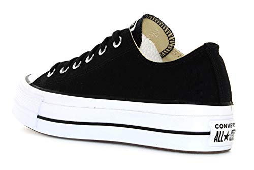 Converse Chuck Taylor CTAS Lift Ox Canvas, Zapatillas para Mujer, Negro (Black/White/White 001), 40 EU