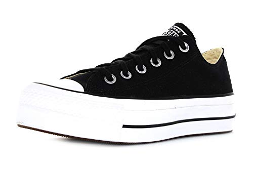 Converse Chuck Taylor CTAS Lift Ox Canvas, Zapatillas para Mujer, Negro (Black/White/White 001), 40 EU