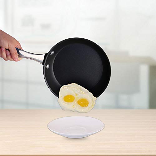COOKSMARK Kingbox Batería de Cocina 10 piezas Juego de Ollas y Sartenes Antiadherentes de Aluminio Juego de Cacerolas con Tapas de Cristal Apta para el lavavajillas Gris