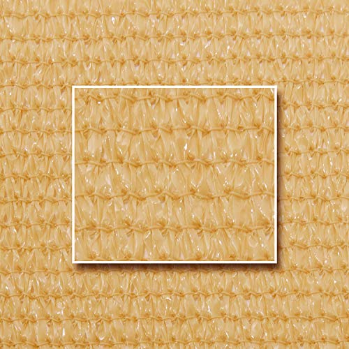 Cool Area Toldo Vela de Sombra Rectangular 2 x 3 Metros Protección Rayos UV, Resistente y Transpirable para Patio Exteriores Jardín, Color Arena
