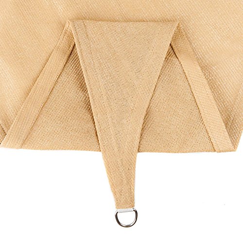 Cool Area Toldo Vela de Sombra Rectangular 2 x 3 Metros Protección Rayos UV, Resistente y Transpirable para Patio Exteriores Jardín, Color Arena
