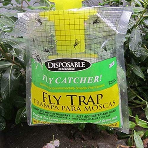 COOTA - Bolsas de trampa para moscas desechables para jardín al aire libre, solo tienes que añadir agua para colgar, gran capacidad (6 unidades)