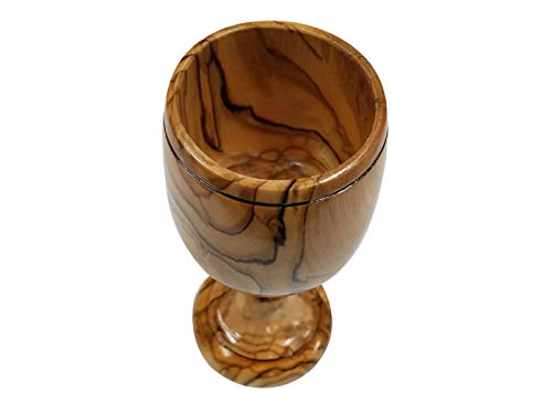Copa de vino de Comunión Tierra Santa Cáliz de madera de olivo