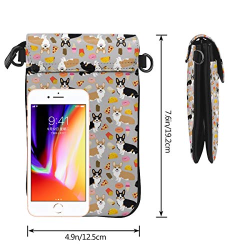 Corgi Pizza - Bolso bandolera pequeño para teléfono