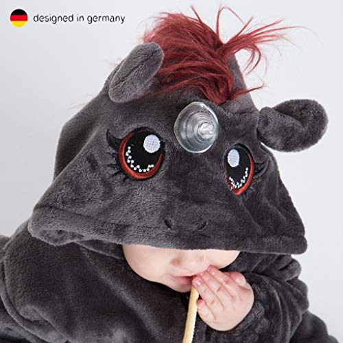 corimori- Ruby el Unicornio Punk (6+ Modelos) Ropa de Dormir Disfraz Animal Bebé, Color negro, rosa, Talla 60-70 cm (1850) , color/modelo surtido
