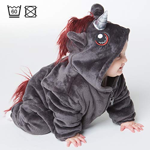 corimori- Ruby el Unicornio Punk (6+ Modelos) Ropa de Dormir Disfraz Animal Bebé, Color negro, rosa, Talla 60-70 cm (1850) , color/modelo surtido