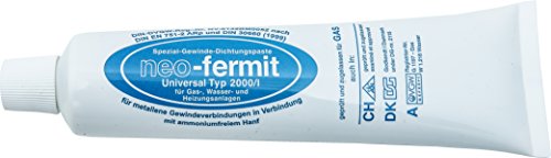 Cornat Neo-Fermit T381100 Pasta para juntas, sin productos tóxicos, para roscas y conexiones metálicas en gas, agua y calefacción, para uso con lino, 150 g, 1 pieza