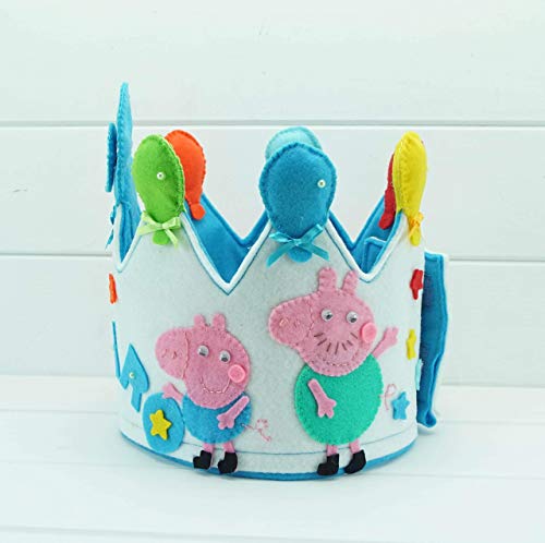 Corona Cumpleaños Peppa Pig Fiesta
