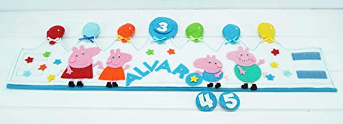 Corona Cumpleaños Peppa Pig Fiesta