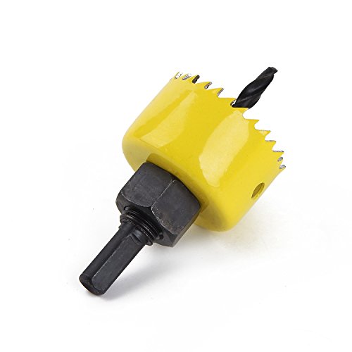 Coronas Perforadoras, HTBAKOI Broca Corona Juego Taladro Ø 19 ~ 127mm Sierra Perforadora con Usillos Mandriles Placa de Instalación para Escayola Madera Yeso Plástico PVC Hecho de Acero Endurecido A3