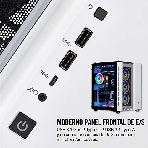 Corsair Crystal Series 680X RGB - Caja de PC, Vidrio Templado ATX Smart Gaming Case, con alto flujo de aire, iluminación RGB LED, Blanco