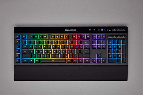 Corsair K57 RGB Wireless - Teclado Para Juegos, Dinámica Retroiluminación RGB, Silenciosas y Sensibles, Hasta las 175 horas de batería con inferior a 1 ms Tecnología Slipstream Wireless, Negro