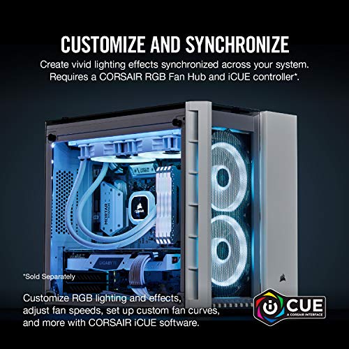 Corsair LL120 RGB - Ventilador (LED 120 mm, PWM White High Airflow) Blanco (CO-9050091-WW)