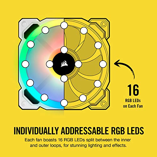 Corsair LL120 RGB - Ventilador (LED 120 mm, PWM White High Airflow) Blanco (CO-9050091-WW)