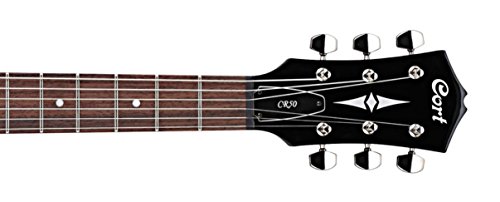 Cort CR50 - Guitarra eléctrica (calibre de cuerdas: 10-46), color negro brillante