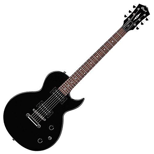 Cort CR50 - Guitarra eléctrica (calibre de cuerdas: 10-46), color negro brillante