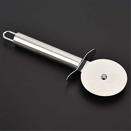 Cortador de Pizza pequeño - Cortador de Pizza pequeño Estufa de Pizza Cuchillo para Pastel Cuchillo de Rueda Herramientas de Corte de una Sola Rueda Herramienta para Hornear Vitrocerámica - Plateado