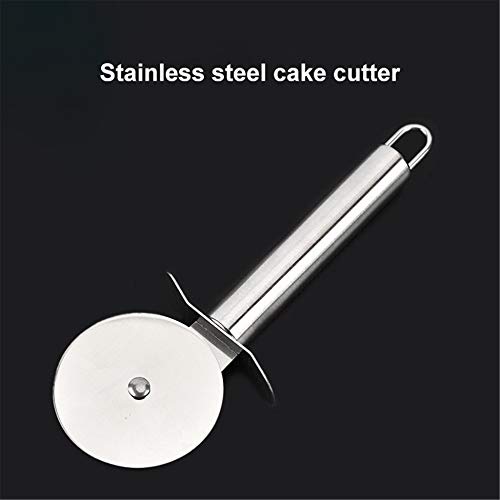 Cortador de Pizza pequeño - Cortador de Pizza pequeño Estufa de Pizza Cuchillo para Pastel Cuchillo de Rueda Herramientas de Corte de una Sola Rueda Herramienta para Hornear Vitrocerámica - Plateado
