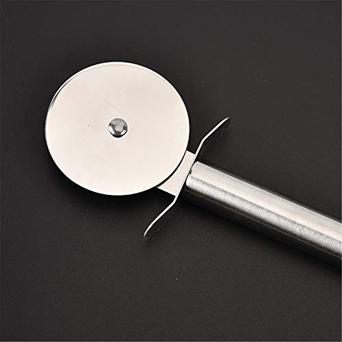 Cortador de Pizza pequeño - Cortador de Pizza pequeño Estufa de Pizza Cuchillo para Pastel Cuchillo de Rueda Herramientas de Corte de una Sola Rueda Herramienta para Hornear Vitrocerámica - Plateado