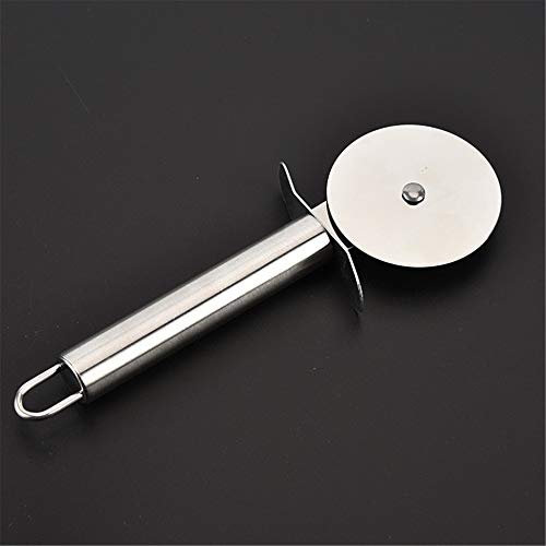 Cortador de Pizza pequeño - Cortador de Pizza pequeño Estufa de Pizza Cuchillo para Pastel Cuchillo de Rueda Herramientas de Corte de una Sola Rueda Herramienta para Hornear Vitrocerámica - Plateado