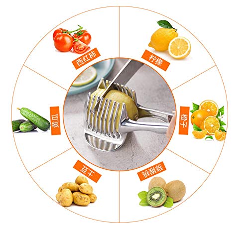 Cortador de tomate y limón de acero inoxidable para cortar frutas, verduras, alimentos y bebidas caseras