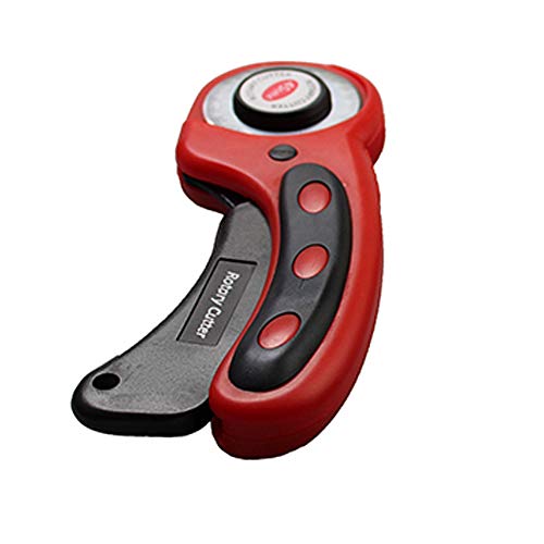 Cortador giratorio con 5 cuchillas de corte de 45 mm de diámetro, para papel y tela, accesorio para manualidades y costura apto para diestros y zurdos