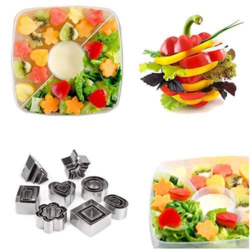 Cortadores de Galletas de Acero Inoxidable, 24 Piezas Moldes para Cortar Galletas(forma de flor, corazón, estrella, redondo, cuadrado, rectangular, triángulo y ovalado)para Galletas, Fondant, Pasteles