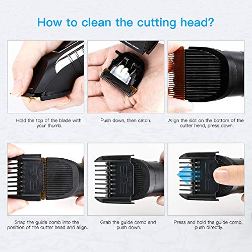 Cortapelos Hombre, Nivlan Cortapelos Profesional Recargable Motor Silencioso Cuchilla Cerámica, Máquina de Cortar Pelo Barba Inalámbrica Negro, Pantalla LCD, Recortador Pelo Barba Kit Familia