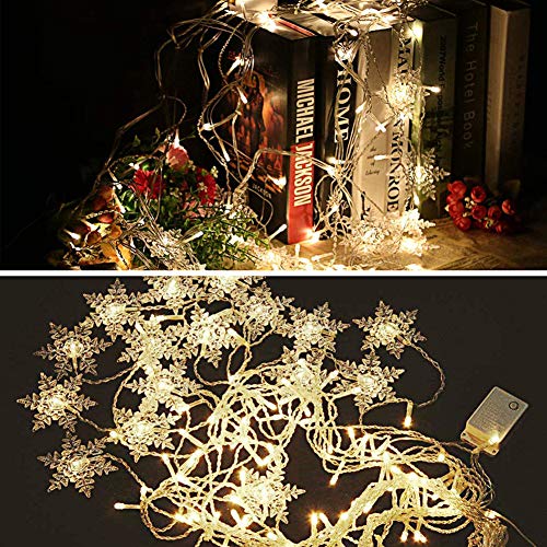Cortina de Luces, LED Luces de Cortina, Cadena De Luces, Carámbano de Blanco Cálido con 8 Modos de Luz Perfecto para Decoración de Navidad, Festival,Fiestas, Casa,Jardín,Boda,etc