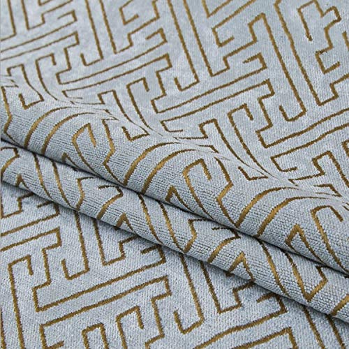 Cortina opaca para playa, tejido de cortina resistente y opaca, geométrica, para dormitorio, doble cara, jacquard, cortina drape-color 4 Cloth-W100 cm x L120 cm (Grommet Top)
