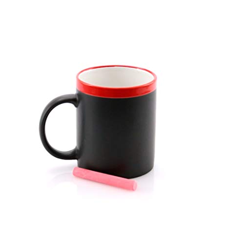 COSAS43 DETALLES PARA INVITADOS BODA-COMUNION-BAUTIZO Lote 6 Tazas Pizarra con Tiza incluida, se Sirve en Colores Variados.