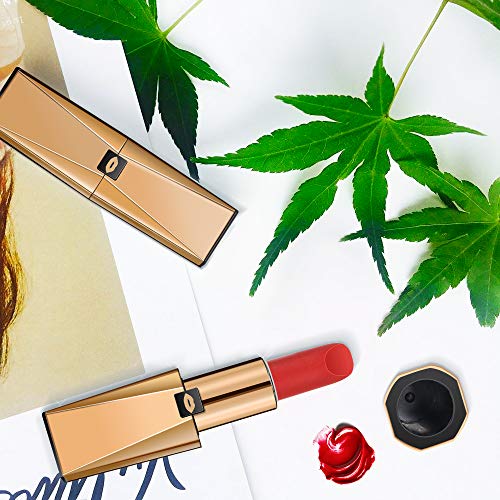 Cosméticos Lápiz labial Hidratante Lápiz labial Suave Impermeable Duradero Antiadherente Vaso Maquillaje Velvet Brillo labial Tratamiento para Problemas de Labios. (01)