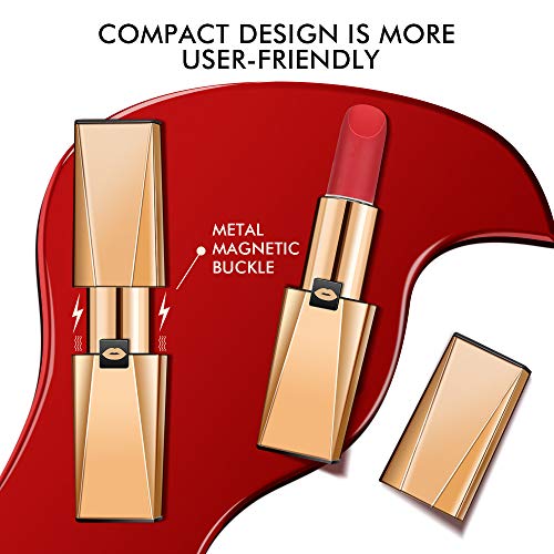 Cosméticos Lápiz labial Hidratante Lápiz labial Suave Impermeable Duradero Antiadherente Vaso Maquillaje Velvet Brillo labial Tratamiento para Problemas de Labios. (01)