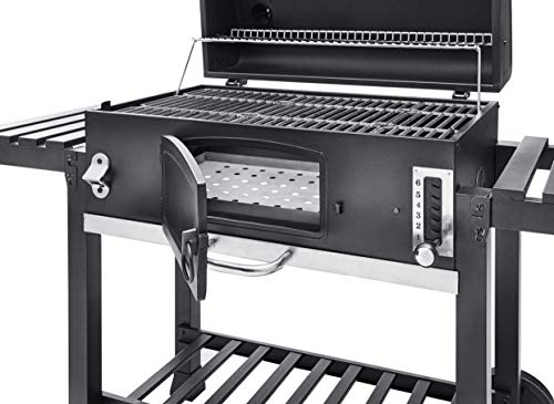CosmoGrill XXL - Barbacoa de carbón para exteriores con cubierta premium