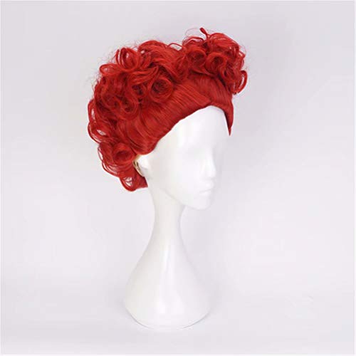 COSPLAZA Rojo Corto en forma de corazón Reina Mujeres Animación Personaje de dibujos animados Juego de roles Fiesta de Halloween Fiesta Cosplay de disfraces Pelucas