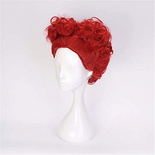 COSPLAZA Rojo Corto en forma de corazón Reina Mujeres Animación Personaje de dibujos animados Juego de roles Fiesta de Halloween Fiesta Cosplay de disfraces Pelucas